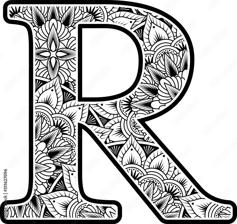 White Letter R