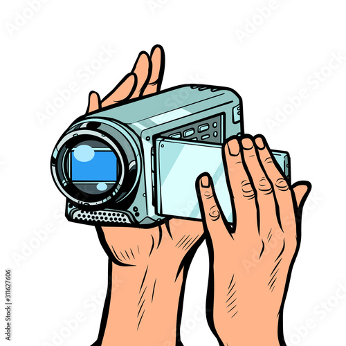 portable hand-held video camera
