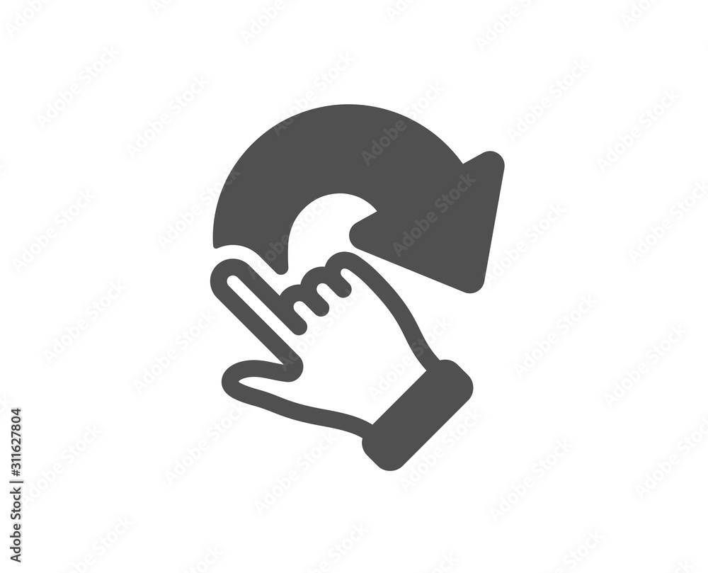 Slide arrow sign. Rotation gesture icon. Swipe action symbol. Classic flat style. Simple rotation gesture icon. Vector Slide arrow sign. Rotation gesture icon. Swipe action symbol. Classic flat style. Simple rotation gesture icon. Vector