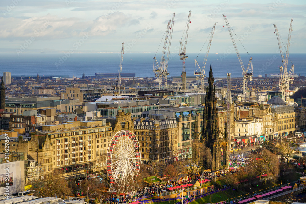 Edinburgh city view in Scotland