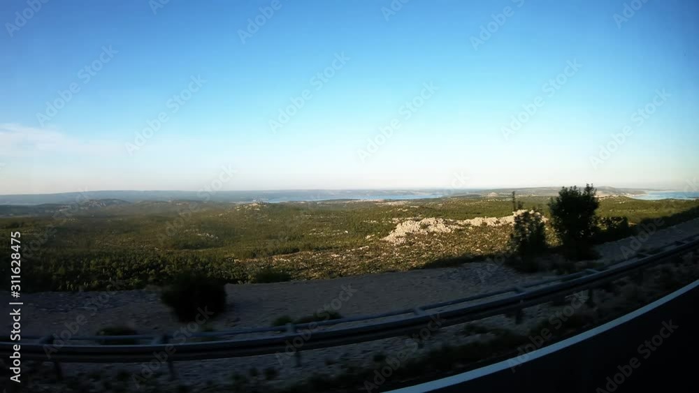 Bus Ride On A Highway Trough Coastal Croatia Bus Ride On A Highway Trough Coastal Croatia