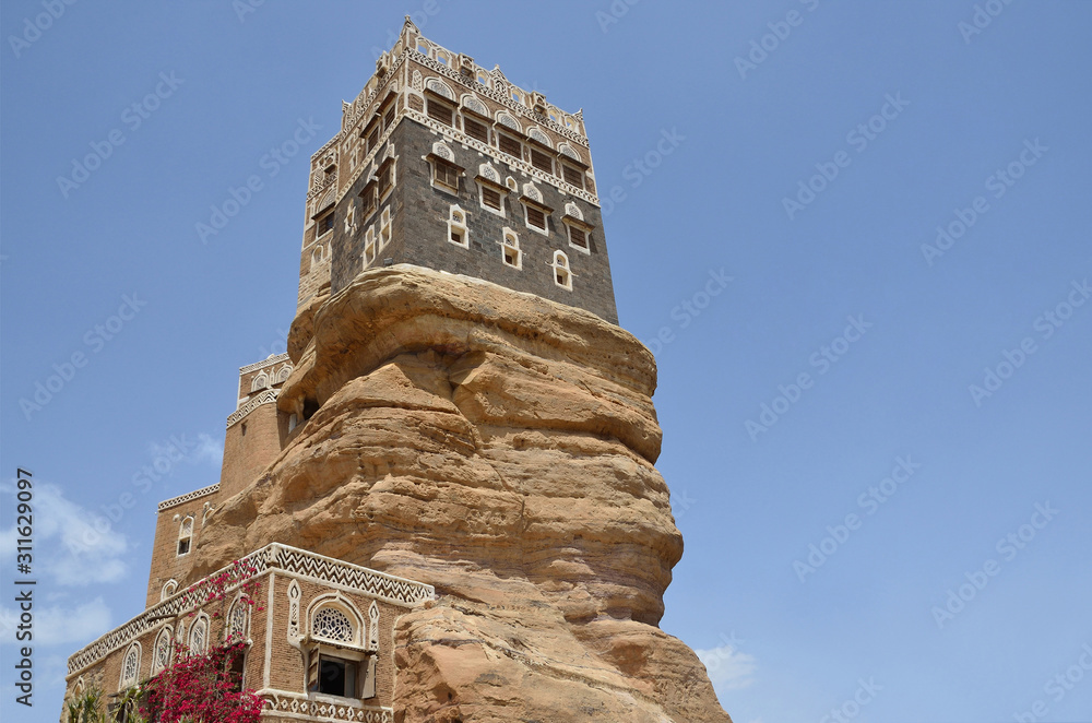 Yemen, the Palace of the Imam in the Wadi Dhar in Sana'a