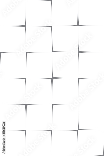 Unstuck Note Paper Pieces Vertical 3 to 2 Ratio Blank Editable Seamless Text Decoration Template - Gray on White Background - Contrast Graphic Design