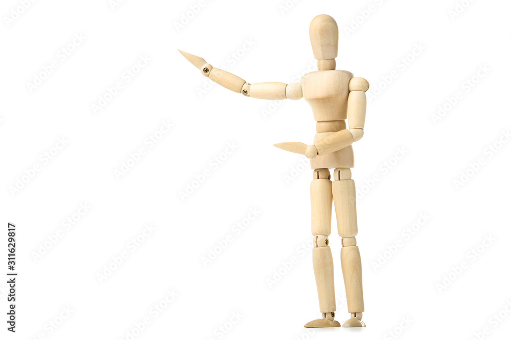 Wooden figure isolated on white background Wooden figure isolated on white background
