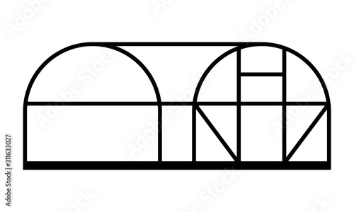 Greenhouse Logo or icon design. Vector illustration