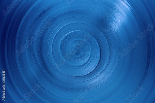close-up view spiral lines of trendy phantom blue color, abstract background of infinity with copy space