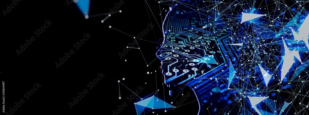 テクノロジーの概念で人工知能のイメージ テクノロジーの概念で人工知能のイメージ
