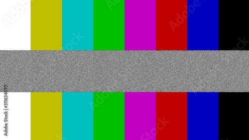title space, white space to write on TV TEST PATTERN vertical lines, static television