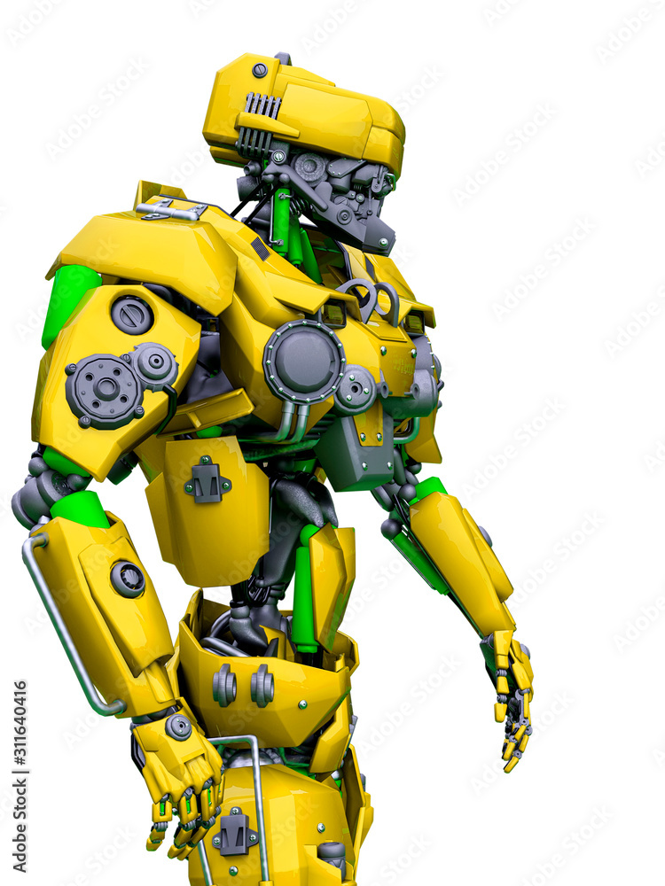 mechanical soldier side view mechanical soldier side view