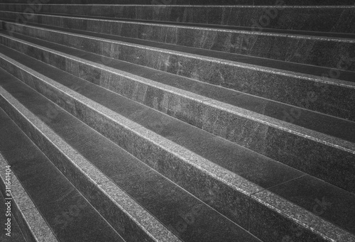 Granite stairs. Modern Architecture close up of steps © Southern Creative