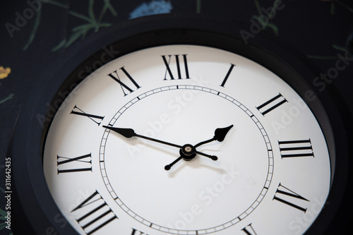 clock face with roman numerals