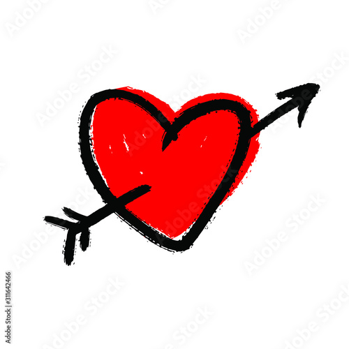 heart pierced by an arrow