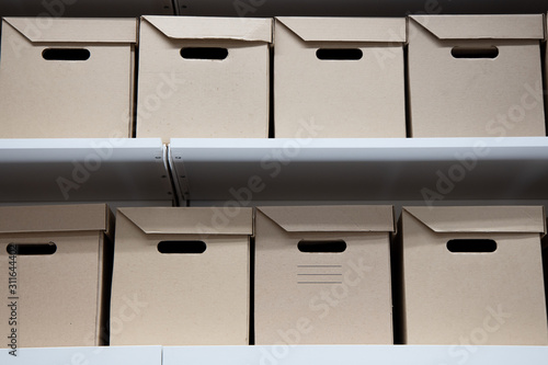 Box with lid, office boxes and folders for storing documents and files