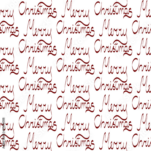 Merry christmas 2020 caligrapthy seamless pattern  red colours