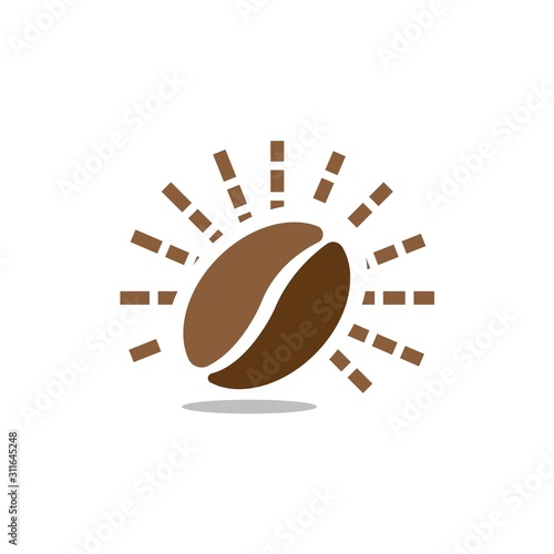 coffee beans template vector icon illustration