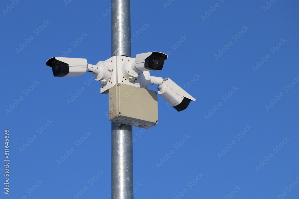 Video Cameras on the metal pipe Video Cameras on the metal pipe