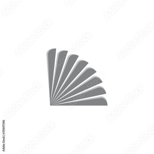 book logo and book icon design template