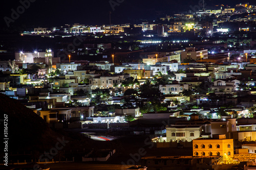night cityscape from above in Fujairah © Сергей Луговский