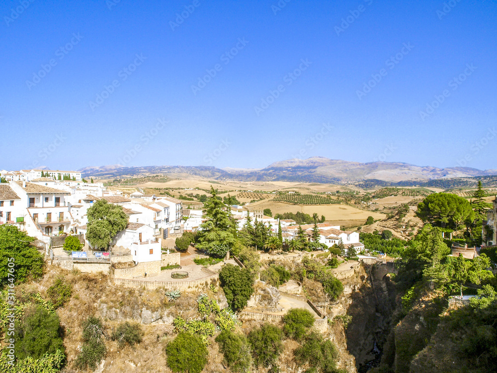 Ronda, Malaga, Andalusien, Spanien, Altstadt, Schlucht El Tajo