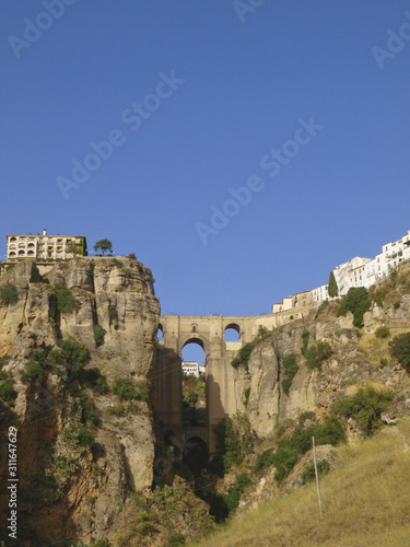 Ronda, Malaga, Andalusien, Spanien, Altstadt, Schlucht El Tajo, © visualpower