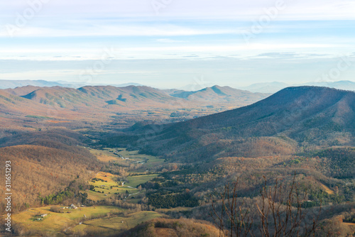 View at Appalachian mountains