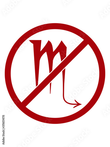 Verboten Schild Skorpion 