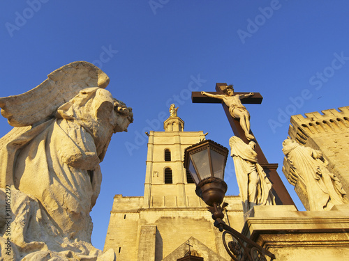 Papstpalast, Stadtansicht Avignon, Provence, Frankreich, Avignon