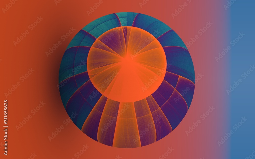 Obraz premium rendu numérique d'une sphère posée sur un plan