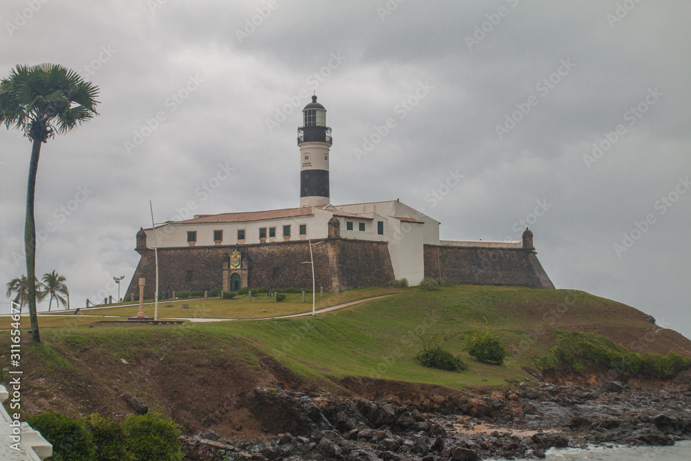 Farol da barra lighthouse, Salvador da bahia, Brazil, South America Farol da barra lighthouse, Salvador da bahia, Brazil, South America