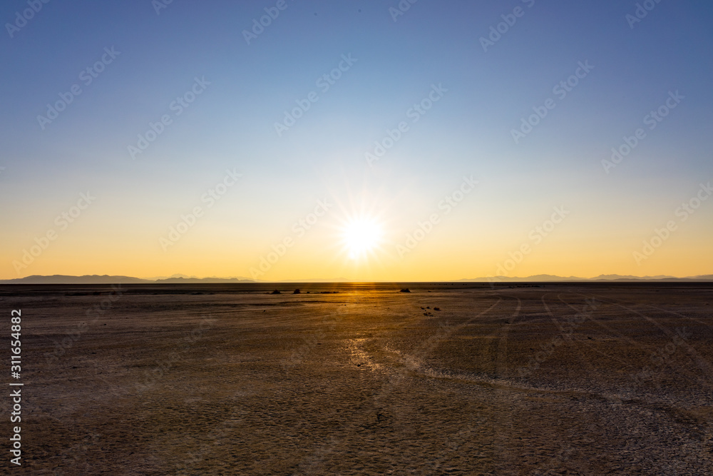 Fototapeta premium Rising sun on the Playa