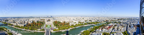 Paris, Stadtpanorama, Trocadero, Seine, Frankreich, Ile-de-Franc photo