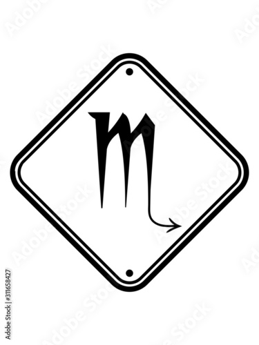 Schild Hinweis Skorpion desig