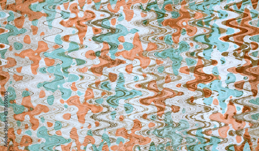 blue and orange vintage color  grunge style wavy pattern  wallpaper background