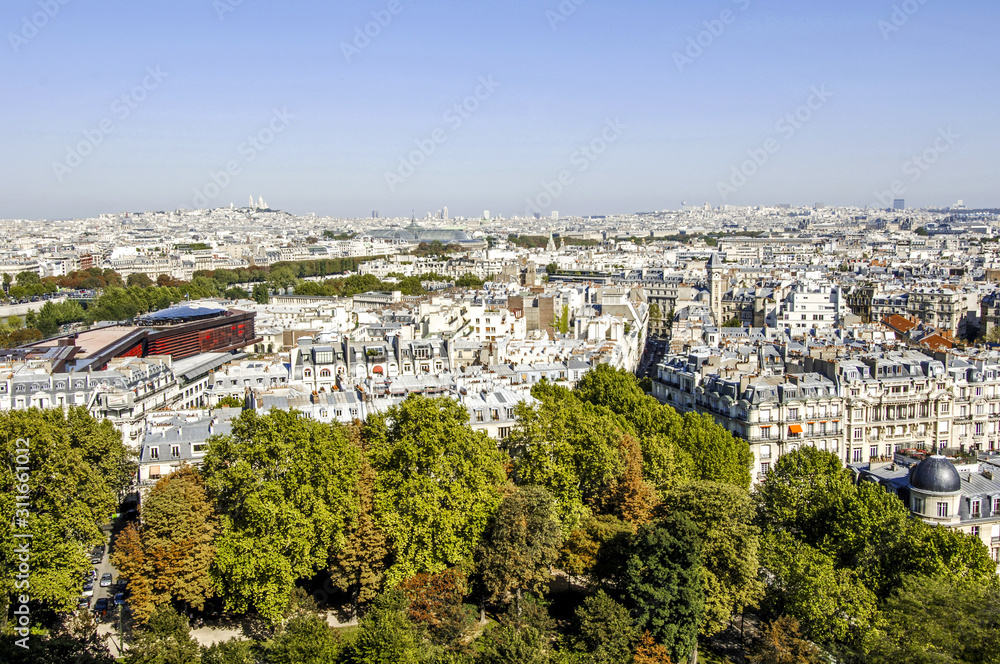 Paris aus der Vogelperspektive, Frankreich, Paris