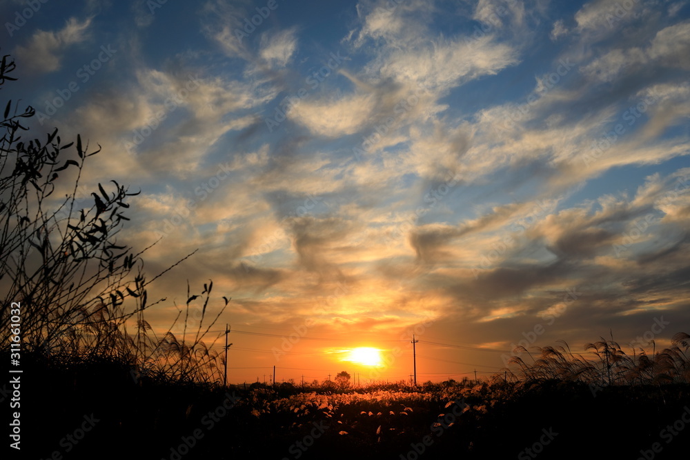 Fototapeta premium 아름다운 노을