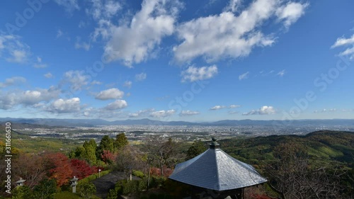 A timelapse movie of Kyoto city and sky from Yoshiminedera temple.         Nishiyama Kyoto Japan photo