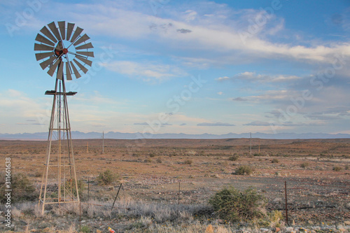 Photography Windmill in the Karoo desert
