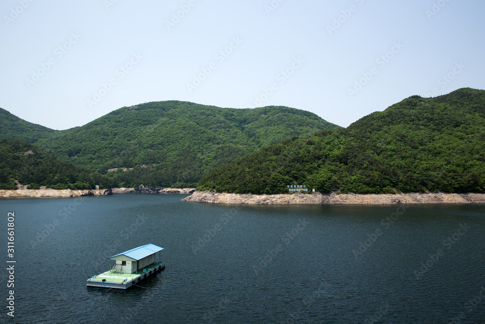 Buan dam in Buan-gun, South Korea.