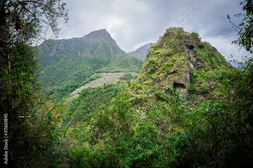 Summit of Happy Mountain or Putucusi Mountain in Machu Picchu photo