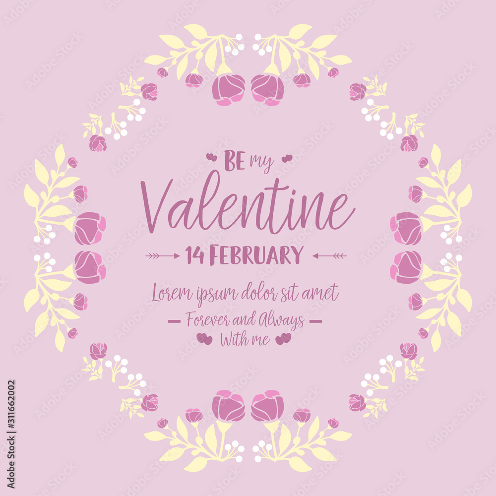 Elegant shapes frame with pink and white floral, for happy valentine ornate cards. Vector Elegant shapes frame with pink and white floral, for happy valentine ornate cards. Vector