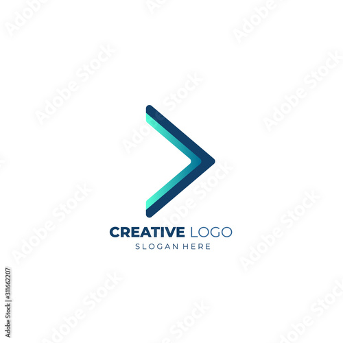 Triangle logo with modern gradient style and futuristic. The best choice to start new bussiness or rebranding. Ready to use for your company. Vector EPS 10