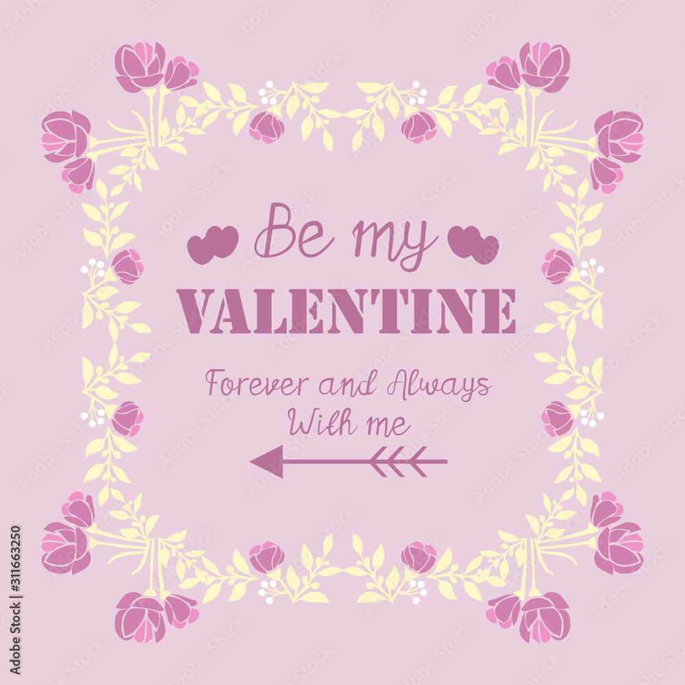 Beautiful ornate of pink and white floral frame, for happy valentine poster. Vector Beautiful ornate of pink and white floral frame, for happy valentine poster. Vector
