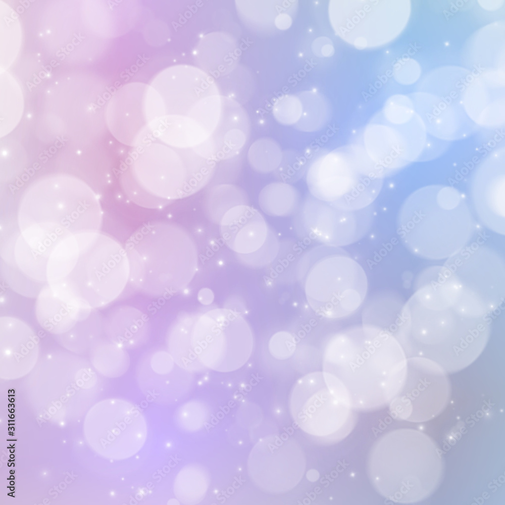 Abstract bokeh light effect background. Colorful gradient blurred and pastel colored. Picture for creative wallpaper or design art work.