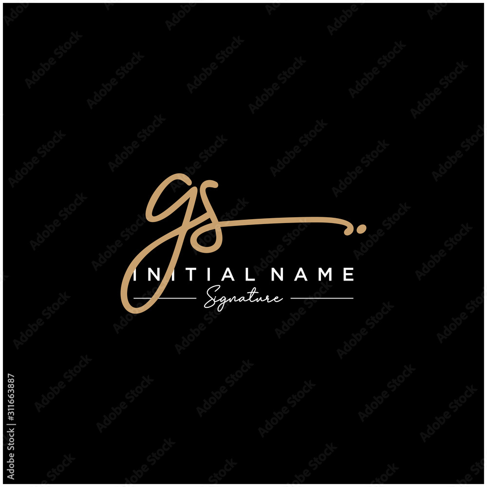 Letter GS Signature Logo Template Vector Letter GS Signature Logo Template Vector