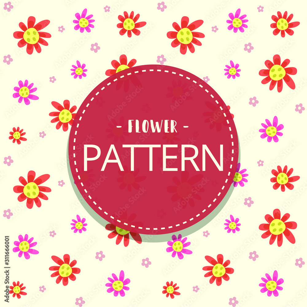 vector seamless flower floral pattern