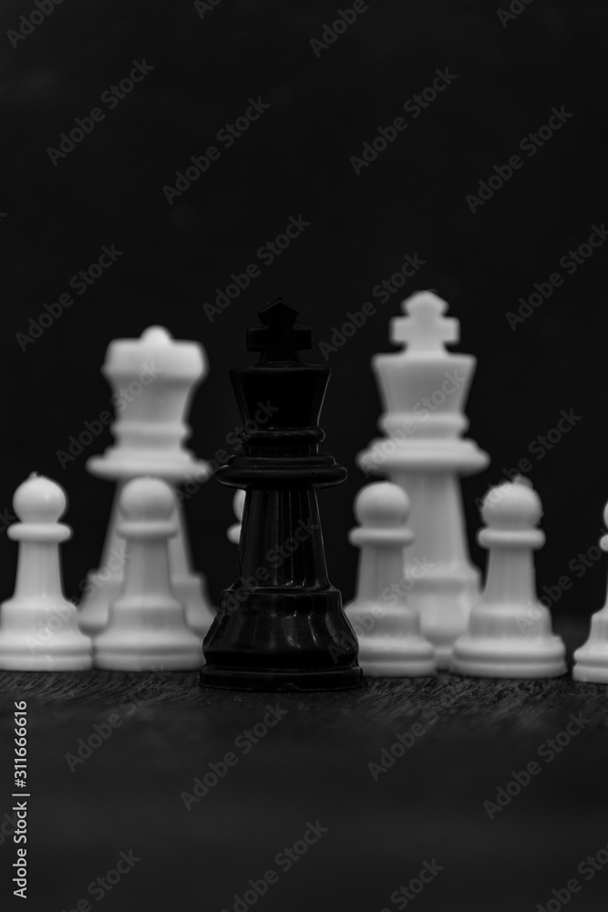 black chess king and queen