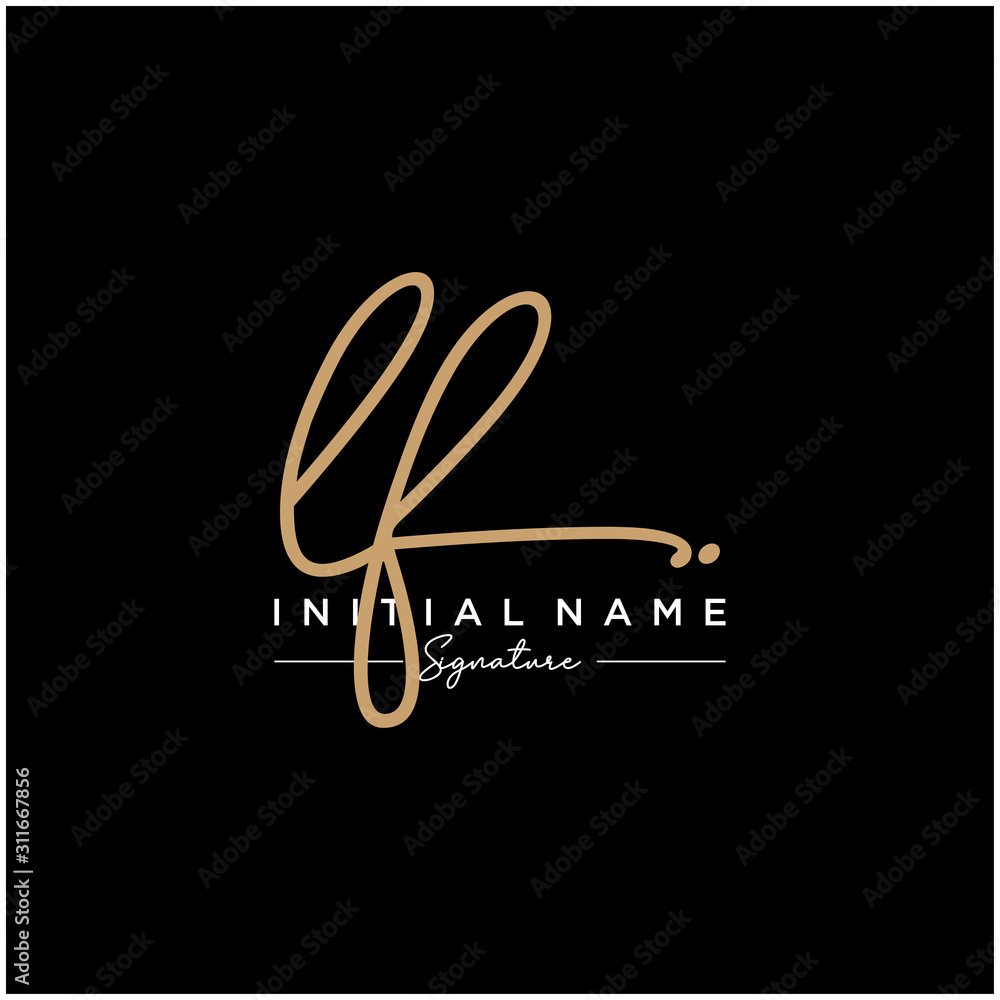 Letter LF Signature Logo Template Vector Letter LF Signature Logo Template Vector