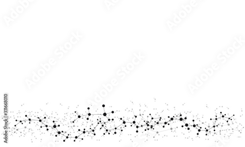 Atom and molecule structure science background. Chemical technology concept.