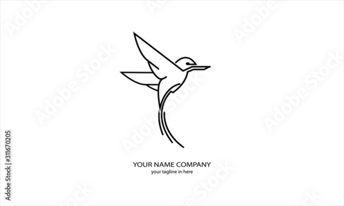 kingfisher bird is rare in Australia Asia, very suitable for the emblems of airlines and tourism logos
