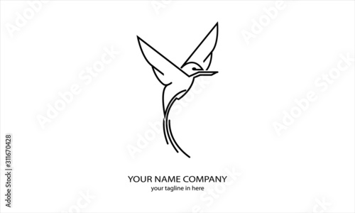 kingfisher bird is rare in Australia Asia, very suitable for the emblems of airlines and tourism logos